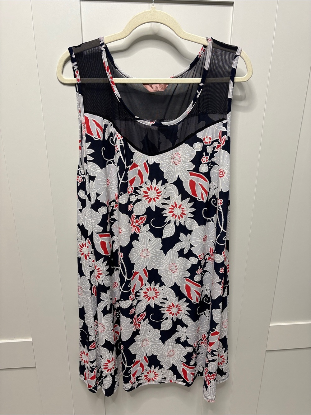 SJS Navy Dress with Floral Detail